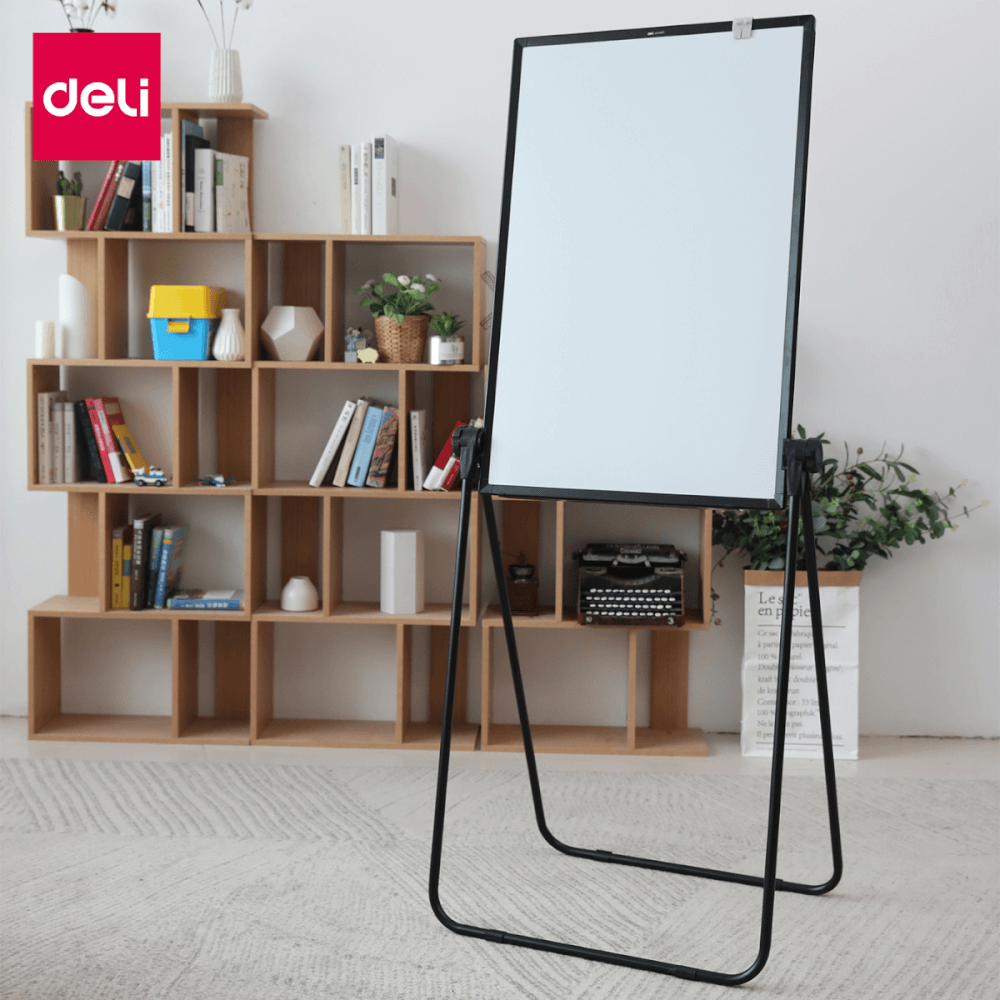 กระดานฟลิปชาร์ท กระดานไวท์บอร์ด DELI E7886-WH-01 ขนาด 60 X 90 CM_1